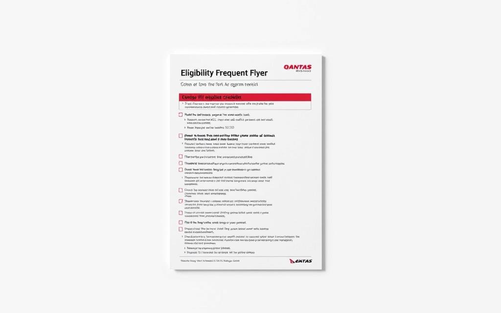 Qantas Frequent Flyer Eligibility Checklist Qantas Frequent Flyer Eligibility Checklist